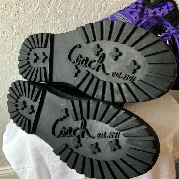 Coach: Purple & Black Libby (A7174) Winter Snow Boots- 8.5 - Picture 12 of 16